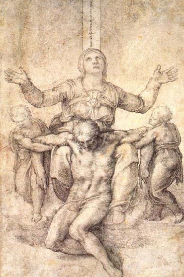 Michelangelo Buonarroti Study for the Colonna Piet Sweden oil painting art